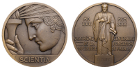 FRANCE, Quatercentenaire du Collège de France, Paris, 1930, an Art Déco bronze medal by P. Turin, female head left...