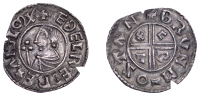 Æthelred II (978-1016), Penny, CRVX type, Stamford, Bruna, brvn m¯o stan, 1.44g/3h (BEH –; SCBI Lincolnshire...