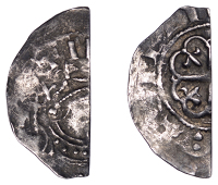Stephen (1135-1154), Cut Halfpenny, Cross Moline type [BMC I], possibly Chester, moneyer uncertain, + i[––]cstr,...