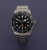 Tudor. A rare limited edition stainless steel automatic wristwatch with bracelet, Ref. 79220B, Black Bay ‘Royal...