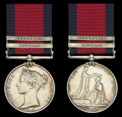 The Peninsula War medal awarded to Captain James Williams, 11th Foot, who was severely wounded at Salamanca and was...
