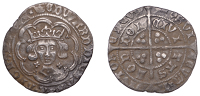 Edward IV (First reign, 1461-1470), Light coinage, Groat, class VII, London, mm. crown, quatrefoils by neck, small...