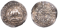 Edward III (1327-1377), Pre-Treaty period, Groat, series Gb, London, mm. cross 3, trefoils on cusps except over...