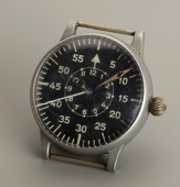 Lange & Söhne. An oversized German military issue stainless steel centre seconds pilot’s watch, Ref. 127-560A-1,...
