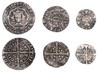 Henry VI, Annulet issue, Penny and Halfpenny, both Calais, 0.86g/11h, 0.47g/4h (N 1432, 1435; S 1845, 1849);...