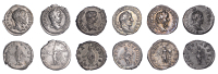 Septimius Severus (193-211), Denarius, 210-11, laureate head right, rev. Victory standing front, head right, holding...