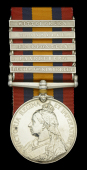 Queen’s South Africa 1899-1902, 5 clasps, Relief of Kimberley, Paardeberg, Driefontein, Transvaal, Wittebergen...