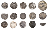 John to Edward I, miscellaneous Pennies (12), various mints; together with a Shilling of Charles I, a cut Halfpenny...