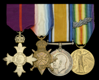 A Great War ‘Western Front’ O.B.E. group of four awarded to Lieutenant-Colonel L. S. Daniels, Royal Engineers,...