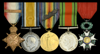 Five: Lieutenant-Colonel N. J. Hopkins, Royal Engineers, who was wounded at Caudry on 26 August 1914

1914 Star,...