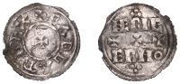 Eadgar (959-975), Penny, Two Line type [HT 1, York], Heriger, eadgar rex, small cross, rev. heriger mo in two lines...