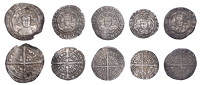 Edward III, Post-Treaty period, Halfgroat, London, mm. cross pattée, no pellets by central lis of crown, saltire...
