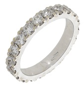 A diamond eternity ring, set throughout with brilliant-cut diamonds, stamped ‘750’, total diamond weight...