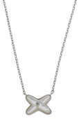 A ‘Jeux de Liens’ mother-of-pearl and diamond necklace by Chaumet, the mother-of-pearl cabochon centred with a...