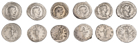 Gordian III (238-244), Antoninianus, 241-3, radiate, draped and cuirassed bust right, rev. Sol, nude except for...