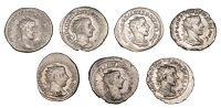 Gordian III (238-244), Antoninianus, 241-43, radiate, draped and cuirassed bust right, rev. Jupiter, nude, standing...