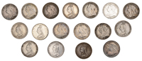 Victoria, Threepences (17), various dates  (S 3931, 3928, 3942) [17]. Varied state	 £40-£50