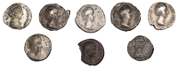 Diva Faustina I (Consecrated in 141), Denarius, 141, draped bust right, hair elaborately waved, rev. Providentia,...