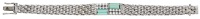 A tourmaline and diamond bracelet, centred with alternating brilliant-cut diamonds and two step-cut green...