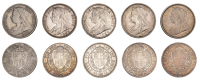 Victoria, Halfcrowns (5), 1893, 1897, 1898, 1900, 1901 (S 3938) [5]. Good fine to good very fine
	 £80-£100