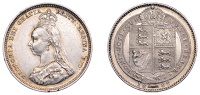 Victoria (1837-1901), Shilling, 1888 (ESC 3139; S 3926). Cleaned, otherwise good very fine, rare	 £50-£70