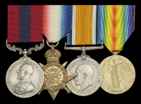 A Great War ‘Battle of the Somme’ D.C.M. group of four awarded to Company Sergeant Major F. Smith, Royal Welsh...