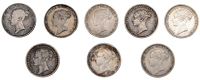Victoria, Sixpences (8), 1841, 1857, 1864, 1875, 1878 (2), 1880, 1883 (S 3908, 3910, 3912) [8]. Fine or better	...