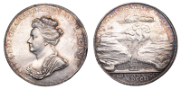 Expedition to Vigo Bay, 1702, a silver medal, unsigned [by J. Croker], crowned and draped bust of Anne left, rev....