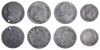 William III, Halfpennies (3), 1698, 1699 (2), Farthing, 1699 (S 3555, 3558) [4]. Fair, one pierced	 £80-£100