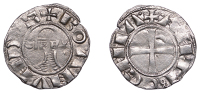 Crusader issues, Antioch, Bohemond III, Denier, c. 1163-88, class E, Antioch, 0.97g/12h (Metcalf 400-03). Very fine	...