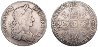 Charles II (1660-1685), Crown, 1662, first bust, no rose, edge undated (ESC 347; S 3353). Fine, the variety scarce	...