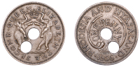 Rhodesia & Nyasaland, Elizabeth II, Penny, 1956, London (KM 2). Double-punched centre hole, very fine	 £40-£50