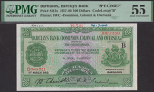 Barclays Bank, Dominion, Colonial and Overseas, Barbados, printer’s archival specimen $100, 1 March 1940, serial...