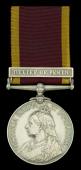 China 1900, 1 clasp, Relief of Pekin (4638 Pte. C. Owens. 2nd. Rl: Welsh Fus:) a somewhat later issue, minor edge...