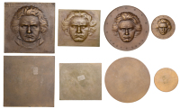 Germany, Centenary of the Death of Ludwig van Beethoven, 1927, a uniface bronze plaque by A. Hartig, facing bust,...