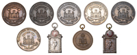 Gibraltar, Gibraltar Command Athletic Sports Club, a group of prize medals in silver (5); Unsigned, 38mm, 24.17g;...