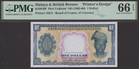Board of Commissioners of Currency, Malaya and British Borneo, a Harrison and Sons design for a proposed issue of...