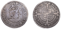 Henry VII (1485-1509), Profile issue, Testoon, mm. small lis, crowned bust right, single arch with six saltires,...