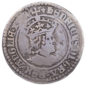 Henry VII (1485-1509), Profile issue, Testoon, mm. small lis, crowned bust right, single arch with six saltires,...