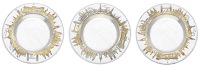 A set of three silver ‘London Souvenir’ Armada dishes, each engraved with representations of the city’s...