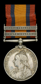 Queen’s South Africa 1899-1902, 2 clasps, Cape Colony, Orange Free State (3666 Sgt. J. S. Merideth, 29th. Coy....