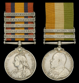 Pair: Private W. Alsop, Royal Welsh Fusiliers

Queen’s South Africa 1899-1902, 5 clasps, Cape Colony, Tugela...