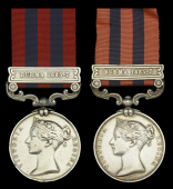 India General Service 1854-95, 1 clasp, Burma 1885-7 (2) (486 Pte. E. B. Brewster 1st. Bn. R.W. Fus.; 2775 Corpl. R....