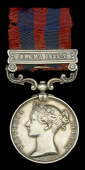 India General Service 1854-95, 1 clasp, Burma 1885-7 (212 Pte. J. Furey 1st. Bn. R.W. Fus.) edge bruising, very...
