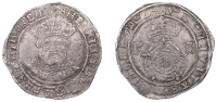 Henry VIII (1509-1547), Third coinage, Testoon, Southwark, mm. S, crowned bust facing, henrid 8 d g fra z hib rex, d...
