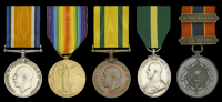 Five: Sergeant R. Jones, Royal Welsh Fusiliers and Flint Fire Brigade

British War and Victory Medals (240129 Sjt....
