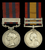 Pair: Sergeant T. Bright, Royal Welsh Fusiliers

India General Service 1854-95, 1 clasp, Burma 1885-7 (256 Lce....