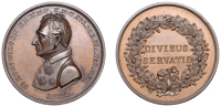 Medallions, Sir Robert Wilson, Governor of Gibraltar, 1821, a bronze medal by Westwood, 41mm (BHM 1168; E 1156)....