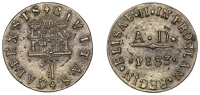 Spain, Proclamación de su Mayoría de Edad en San Roque (Proclamation of Gibraltar), 1833, a cast silver medal,...