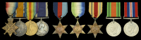 Nine: Engine Room Artificer First Class P. R. Rendle, Royal Navy, who survived the loss of H.M.S. Warrior at the...